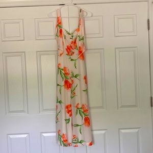 White House Black Market floral cropped jumpsuit
